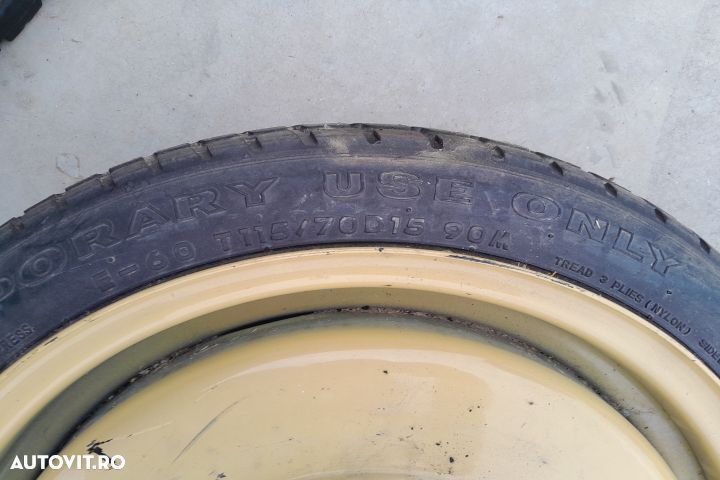 Roata de rezerva slim R15 T115 / 70D15 M26 15X4T T115 / 70D15 M26 15X - 4