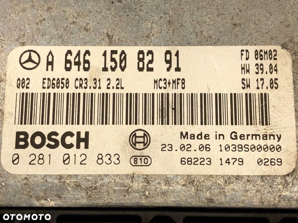 KOMPUTER SILNIKA  MERCEDES-BENZ VITO Autobus (W639) 2003 - 2022 115 CDI (639.701, 639.703, 639.705) - 4