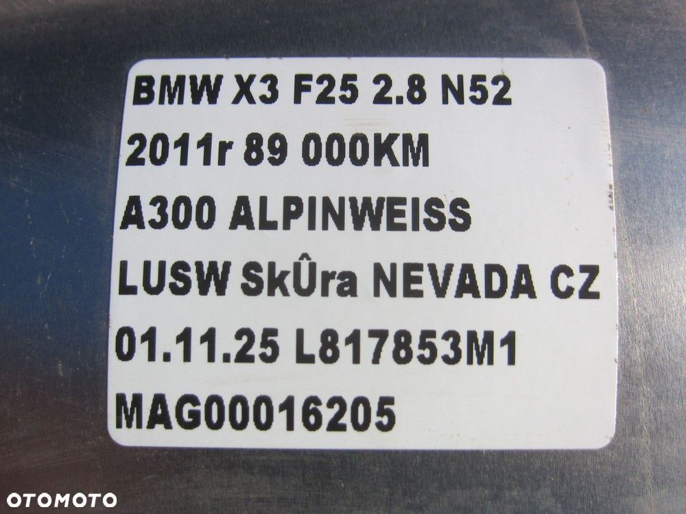 BMW X3 F25 N52 2.8 3.0 TŁUMIK WYDECH KOMPLETNY BENYZNA KOMPLET 18307646018 - 11