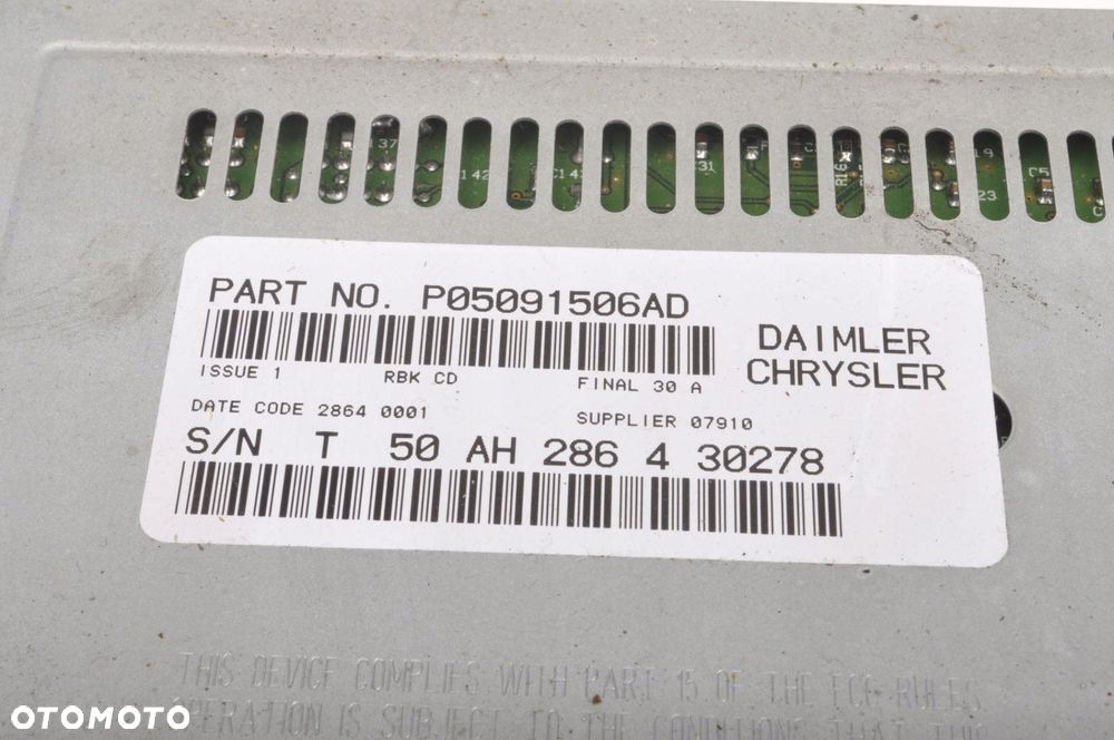 DODGE STRATUS II RADIO CD P05091506AD - 4