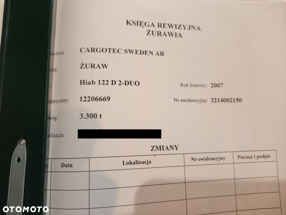 Inny HDS HIAB 122 D 2 -  DUO - 9