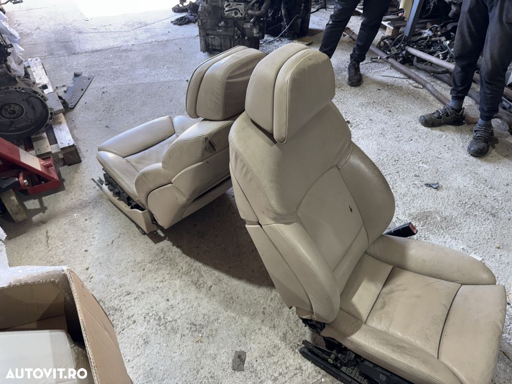 Scaune bancheta bmw sera 7 f01 2010 crem interior - 1