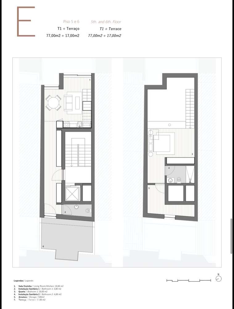 Apartamento T1 Duplex na Rua Da Alegria - Grande imagem: 3/6