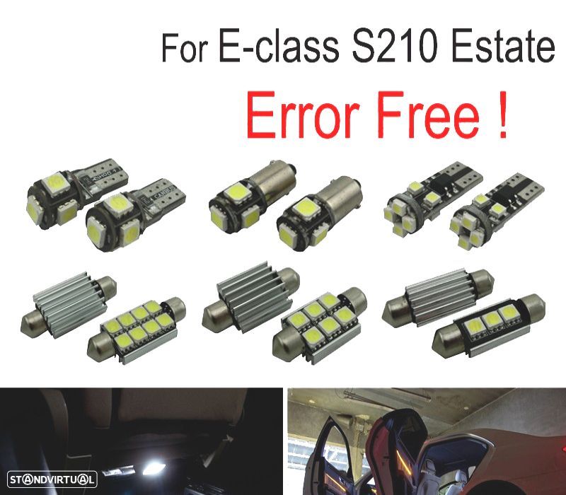 KIT COMPLETO 17 LAMPADAS LED INTERIOR PARA MERCEDES E CLASE S210 ESTATE WAGON E420 E320 95-01 - 1