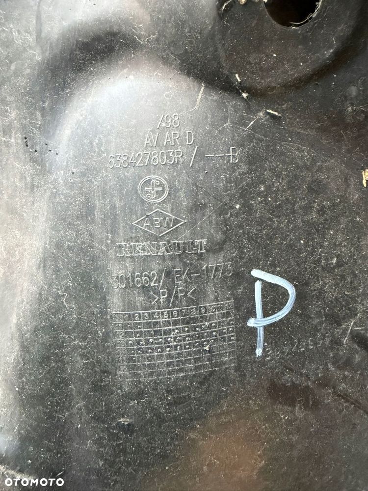 nadkole prawy przód renault clio iv 638428084r - 3