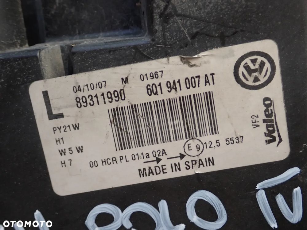 LAMPA LEWY PRZÓD VW POLO IV  89311990  250 ZŁ - 7
