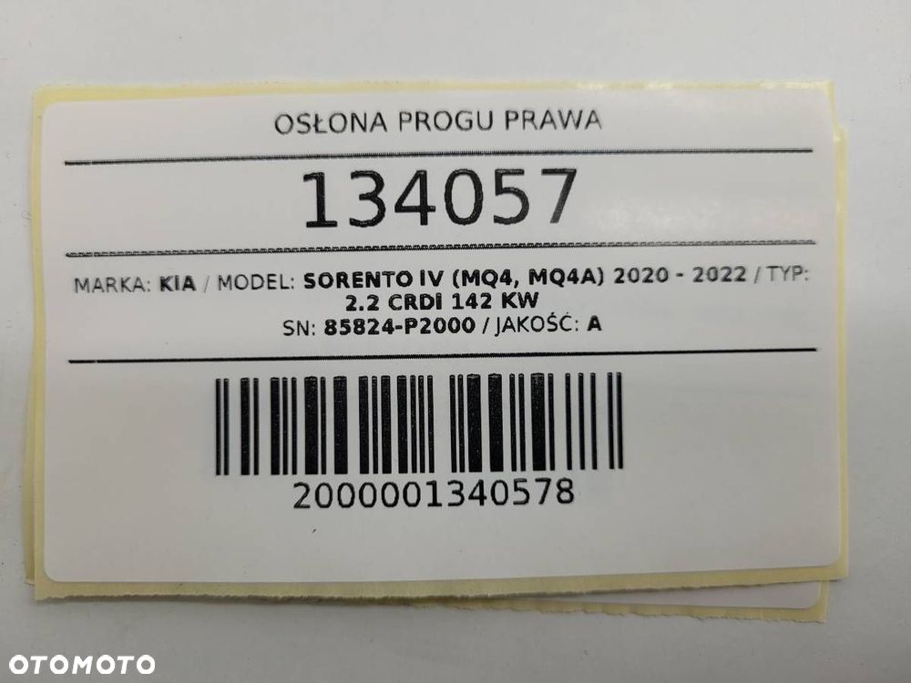 OSŁONA NAKŁADKA PROGU PRAWA KIA SORENTO IV 85824-P2000 - 8