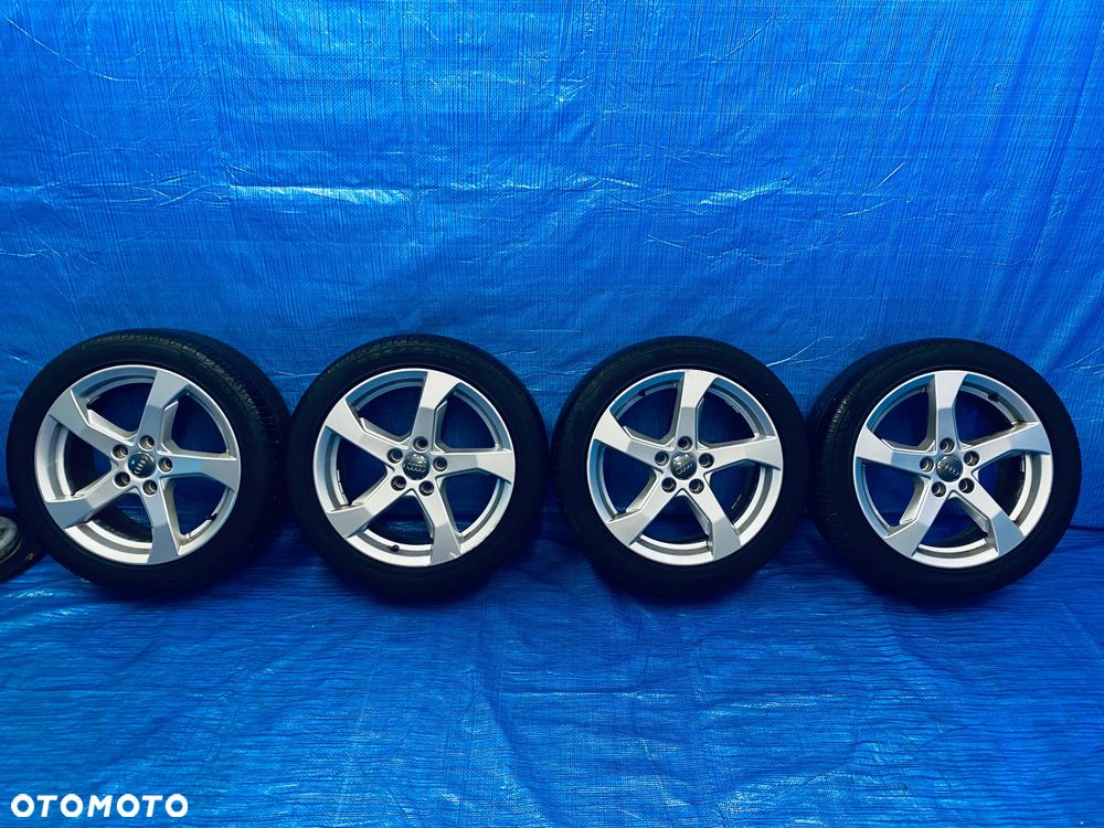 KOŁA KOŁO 17 FELGA ALUMINIOWE ALUSY 17" x 7,5J  5X112 ; 57,1mm ET51 KOMPLET ; OPONY LETNIE LATO ; AUDI A3 8L 8P 8V 8Y A4 B5 B6 B7 ; VW GOLF V VI VII VIII PASSAT B5 B6 B7 B8 ; SKODA OCTAVIA SUPERB SEAT ITP. ORYGINAŁ 8V0601025CT AUDI - 1