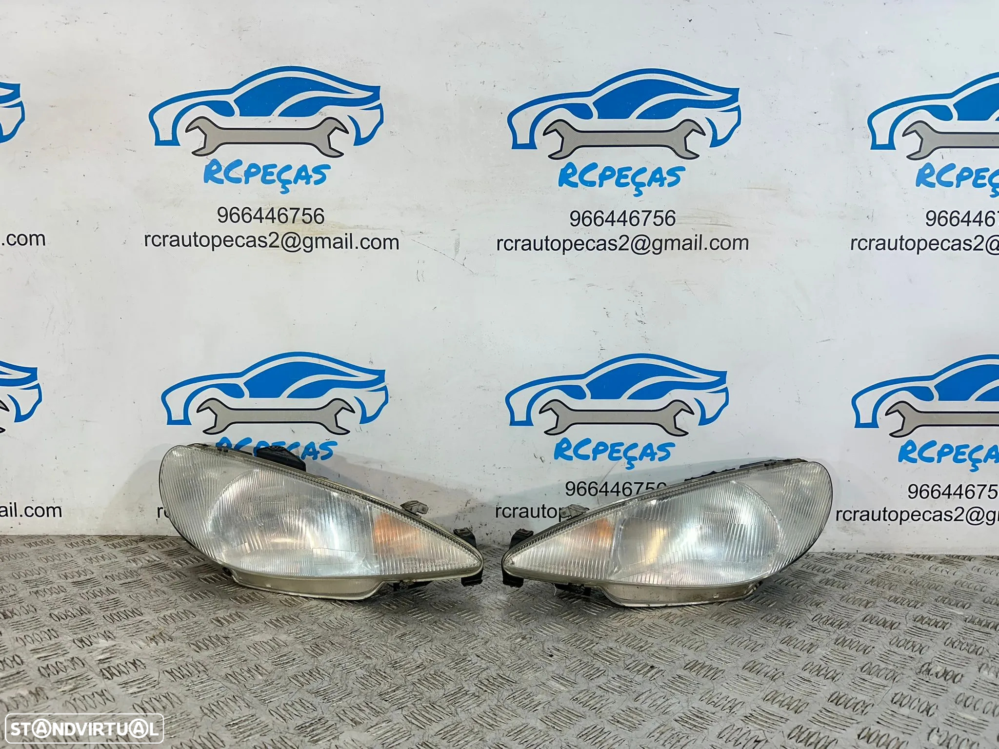 .Conjuntos Oticas Farois Frente Frontal Esquerda Direita Originais Peugeot 206 1999 - 2008 - 4