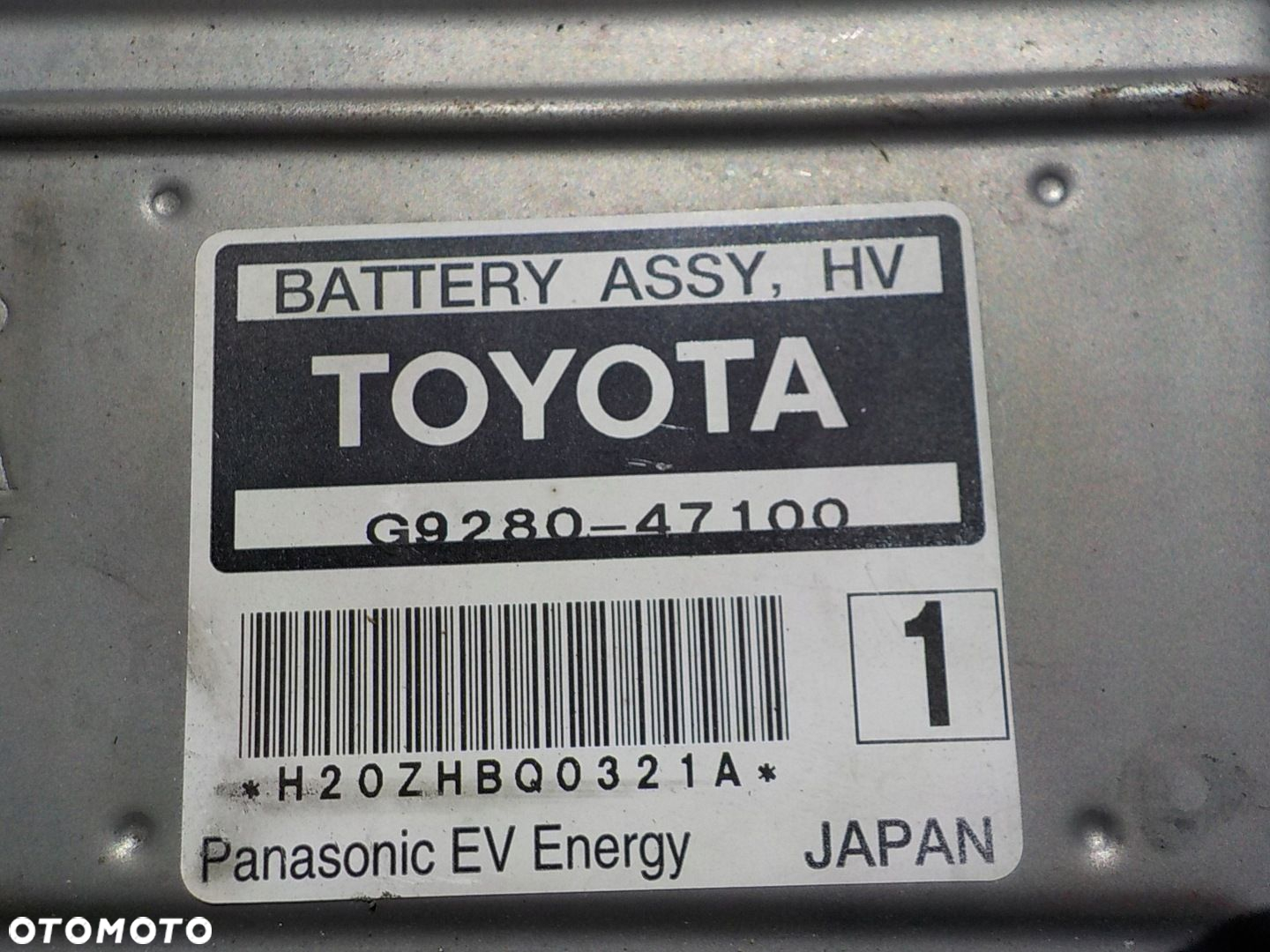 TOYOTA PRIUS BATERIA SILNIKA HYBRYDA 89890-47080 G9280-47100 - 2