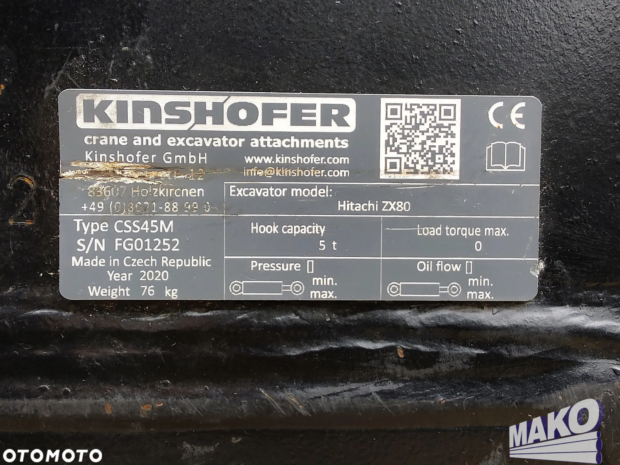 Szybkozłącze mechaniczne Kinshofer S45 - 9