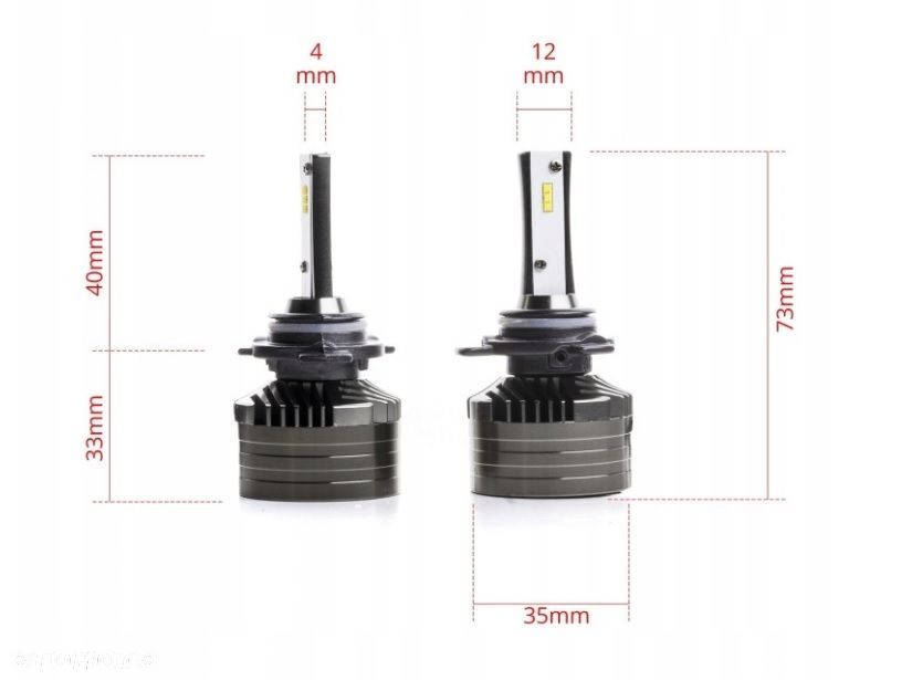 ŻARÓWKI LED HIR2 6000K 12V-24V DIODY CSP CANBUS KPL - 4