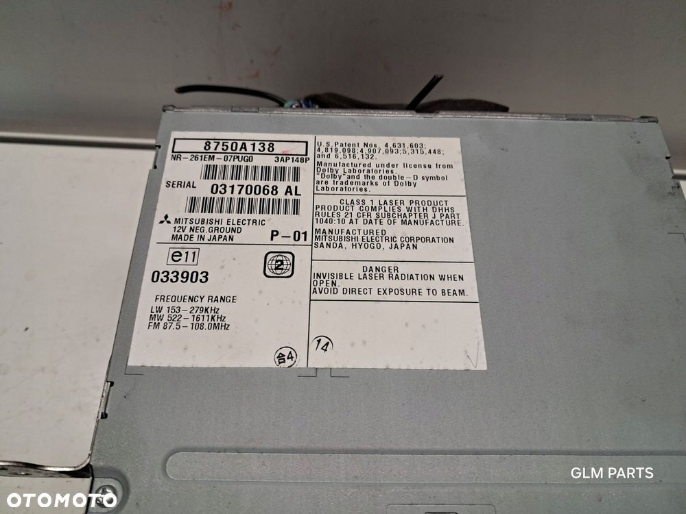 peugeot 4007 radio radioodtwarzacz 8750a138 - 3