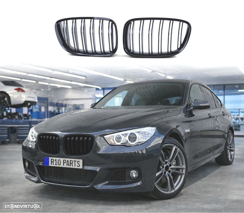GRELHA FRONTAL BMW SERIE 5 GT F07 09 PRETO BRILHANTE - 1