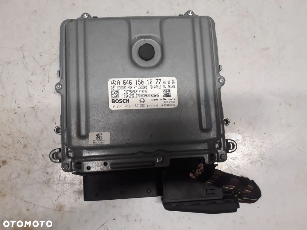 ZESTAW STARTOWY MERCEDES VITO W639 2,2 CDI  111 CDI 2005r  STEROWNIK  A6461501077  0281014187 - 2