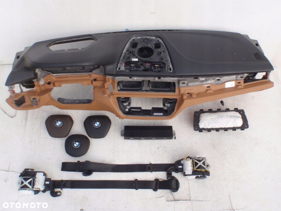 BMW 5 G30 G31 6 G32 M DESKA KONSOLA KOKPIT PULPIT PÓŁKA PARAPET AIRBAG PODUSZKI PASY PAS naprawa !!! - 4