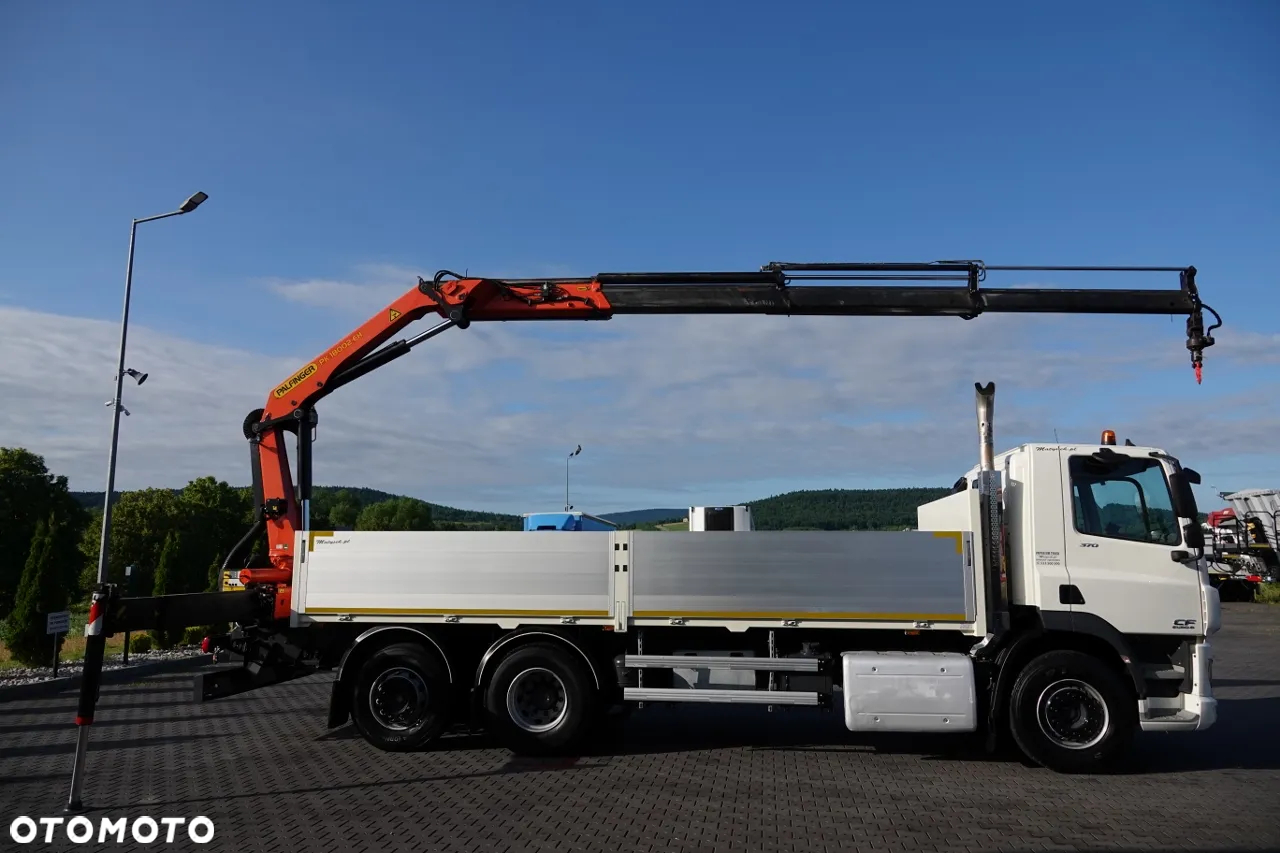 DAF CF 370 / 6x2 / SKRZYNIOWY - paka: 6,4 m / + HDS PALFINGER PK 18002 - max 6 000 kg / PILOT / EURO 6 / OŚ PODNOSZONA - 5