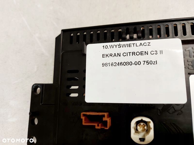 citroen c3 2 ii ds3 wyświtlacz ekran monitor 9816246080 9816246080-00 - 6