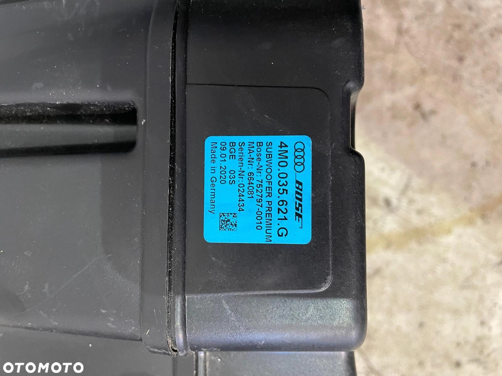 GŁOŚNIK NISKOTONOWY SUBWOOFER AUDI Q7 SQ7 4M0035621G - 6