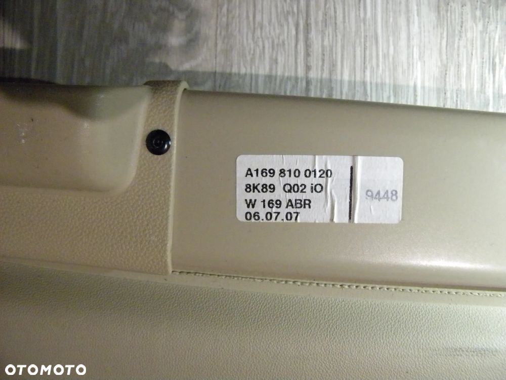 BARDZO ŁADNA ROLETA BAGAŻNIKA MERCEDES A KLASA II 2 W169 A169 04-12 BEŻOWA 1698100120 - 9