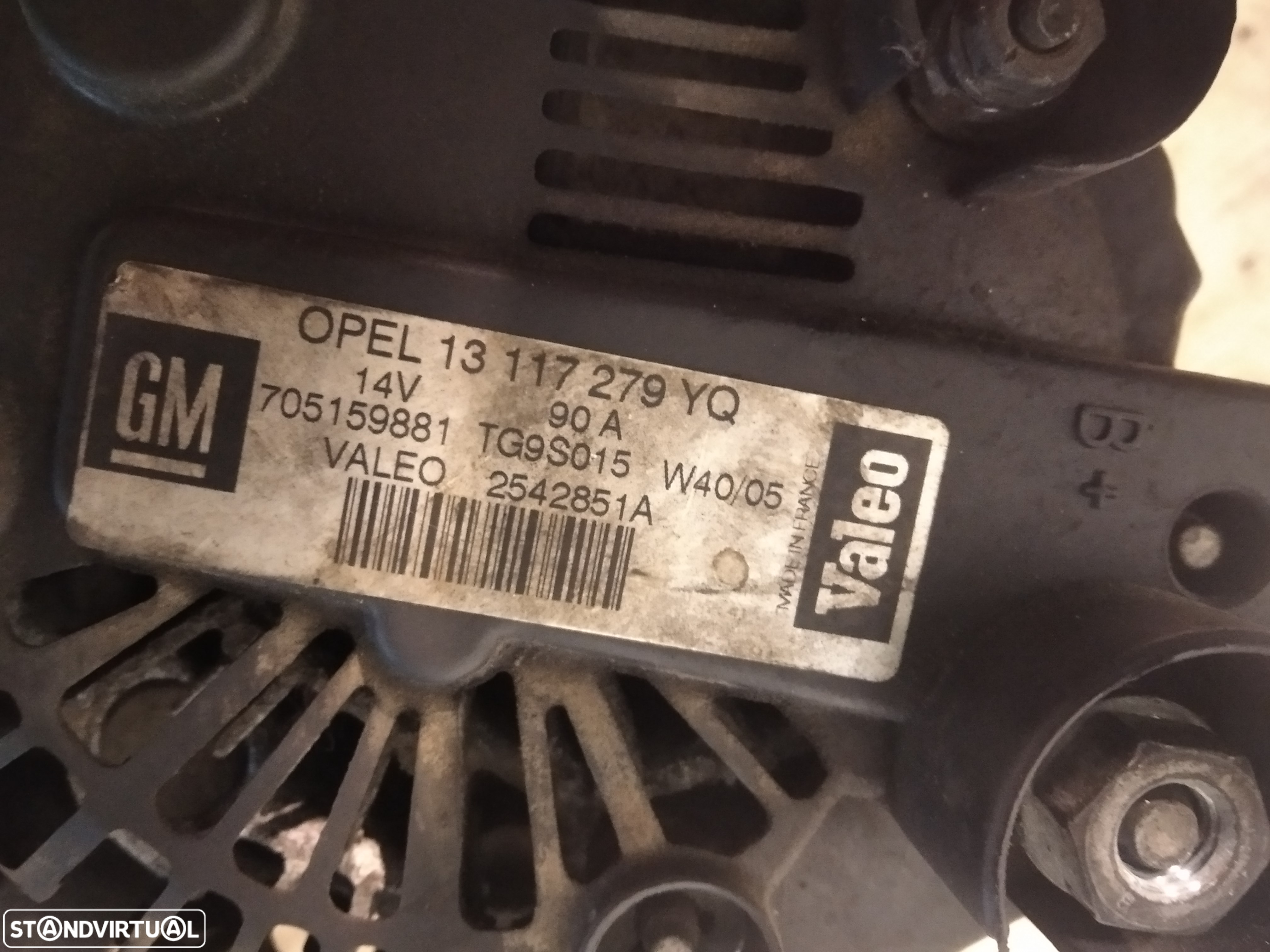 ALTERNADOR OPEL ASTRA H 1.3CDTI 13117279 YQ - 2