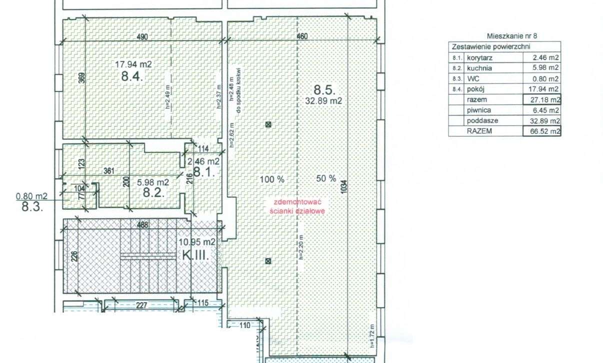 Mieszkanie 74m2 po podłodze w centrum Wrzeszcza