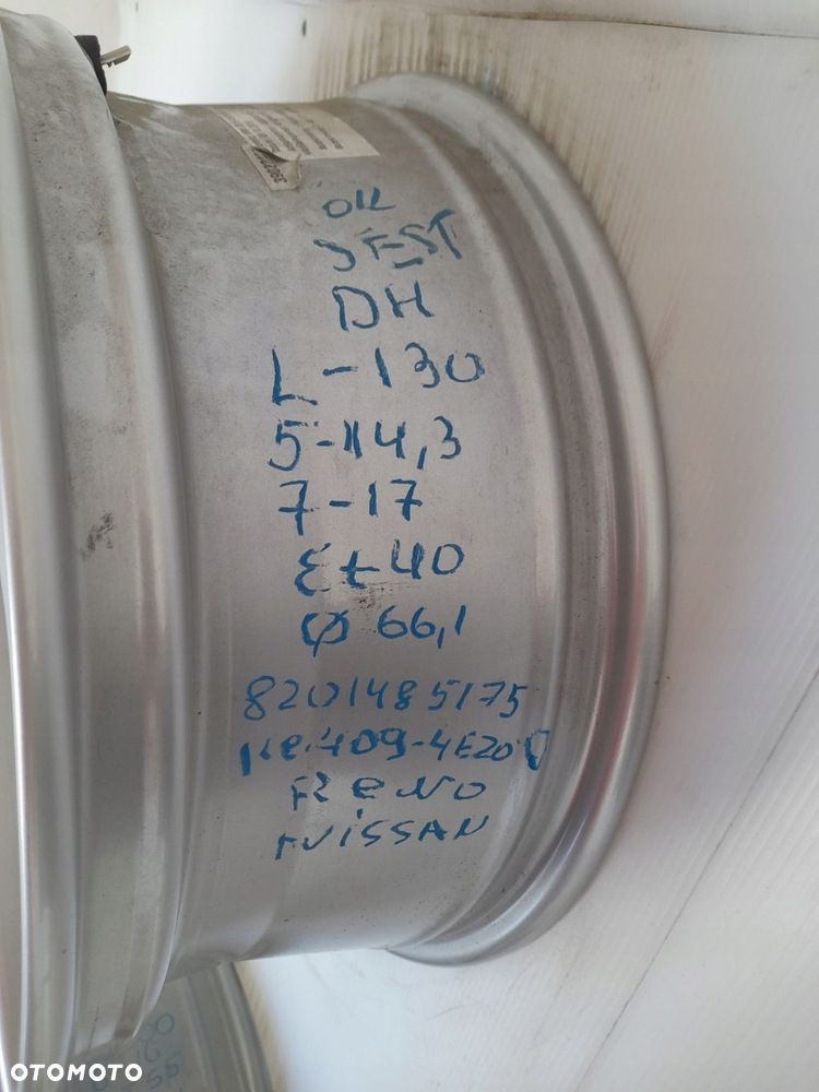 Felga aluminiowa Nissan OE Renault 7.0" x 17" 5x114.3 ET40 - 9