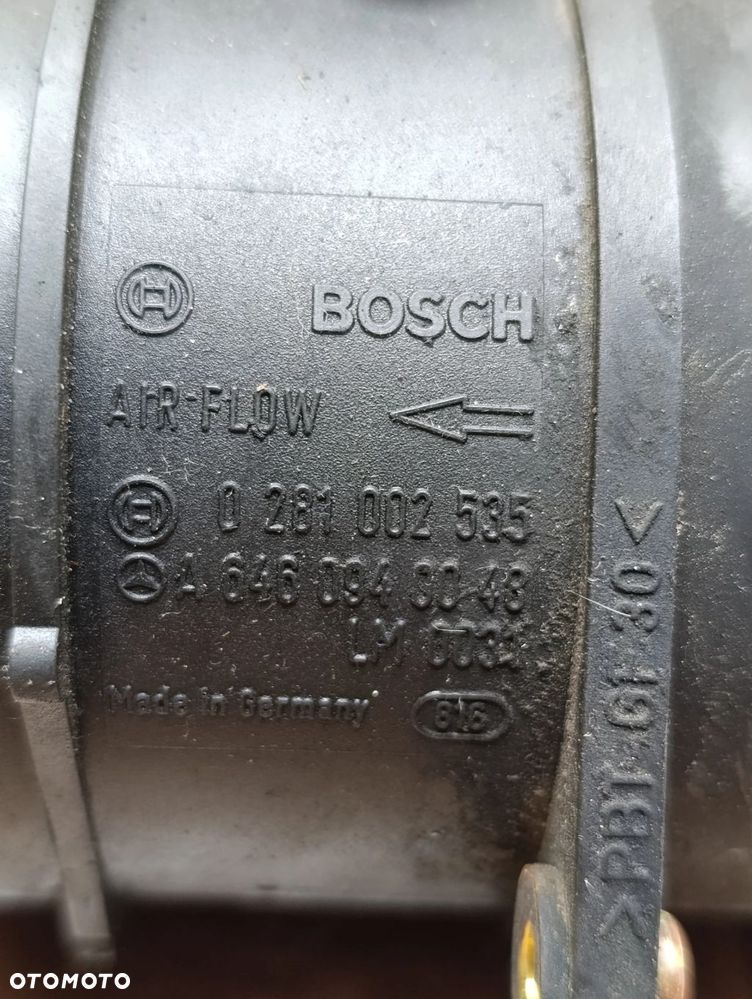 W203 przepływomierz 2,2CDI W211 Vito C klasa Mercedes A 646 094 30 43, 0 281 002 535 BOSCH - 2