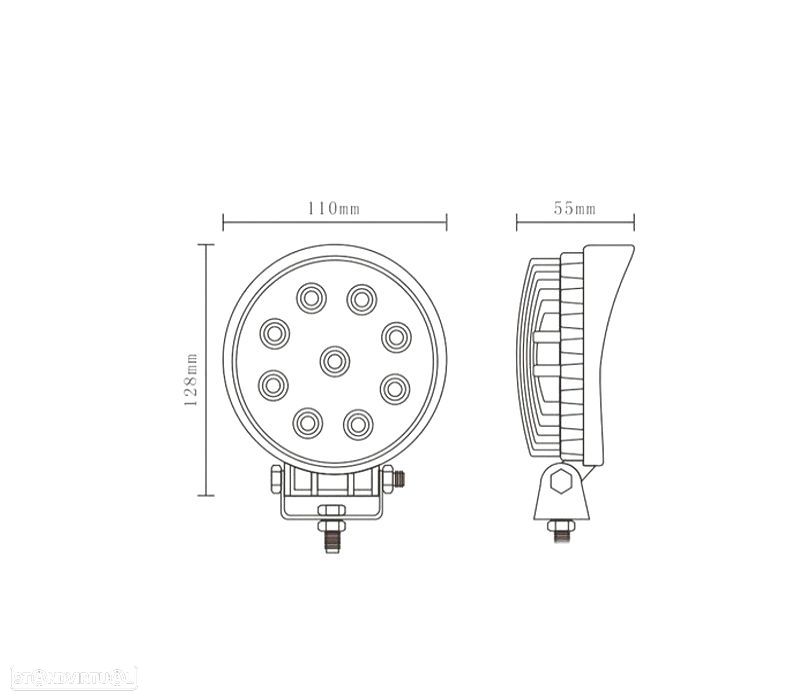 FOCO LED 42W PARA AUTOMÓVEL CAMIÃO OU MOTO - 1