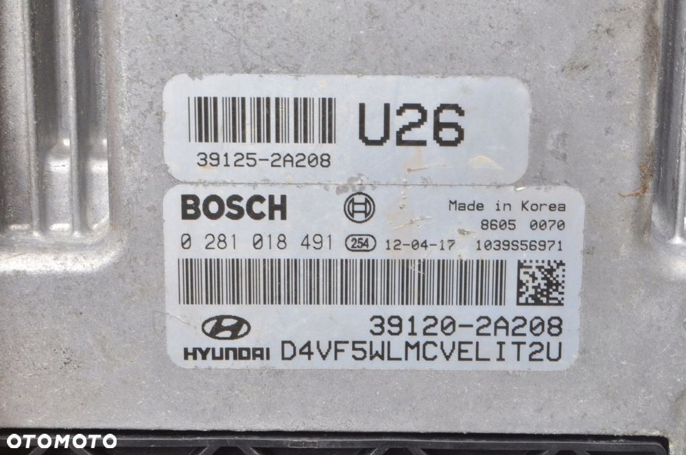HYUNDAI I40 1.7 CRDi 116KM KOMPUTER STEROWNIK SILNIKA 39120-2A208 - 4
