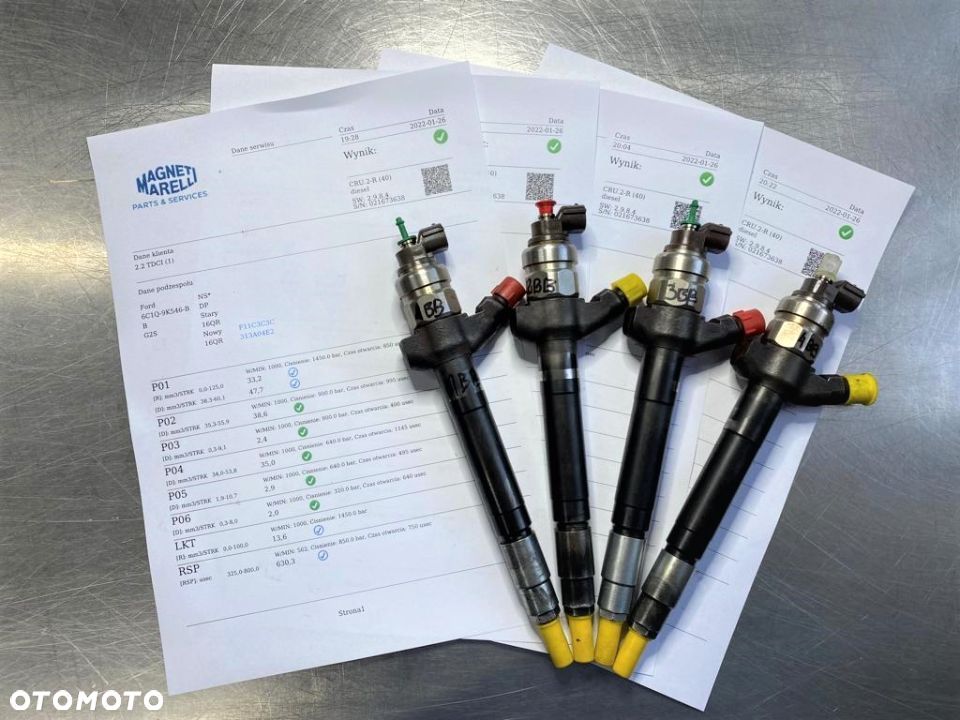 WTRYSKIWACZ TEST 2.2 TDCI HDI 6C1Q 9K546 BB REGENERACJA WTRYSK JAK NOWY WYDRUK IMA PEUGEOT JUMPER BOXER DUCATO TRANSIT