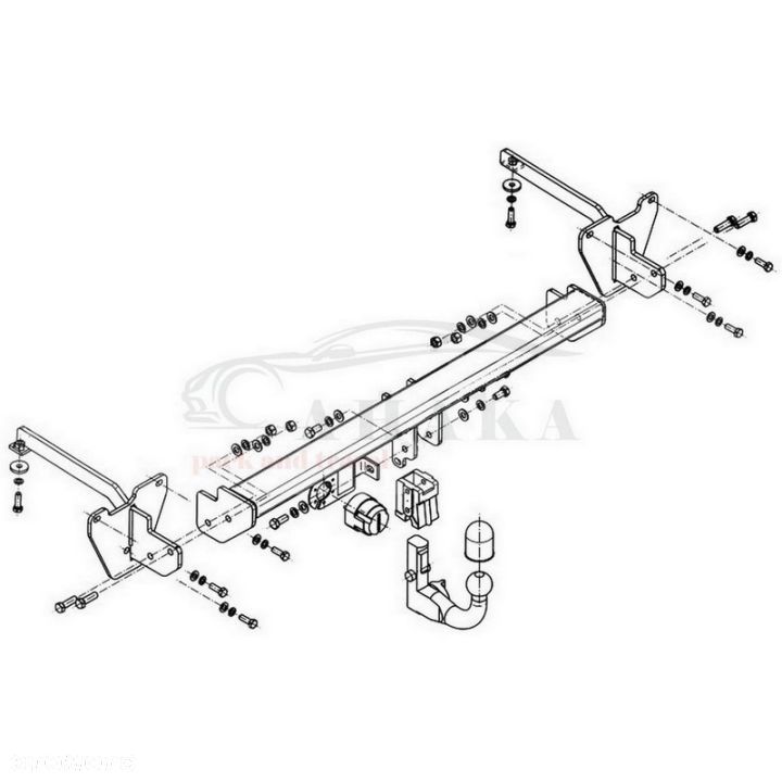 Hak Holowniczy Wypinany Automat Do Fiat Doblo Cng 2010-2015 - 3