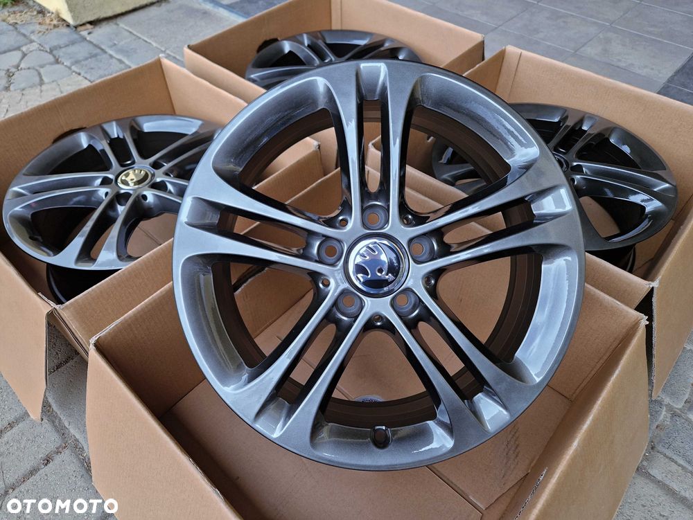 Alufelgi 17 5x112 Skoda Octavia Kodiaq Superb Yeti Karoq Grafit ! 809# - 4