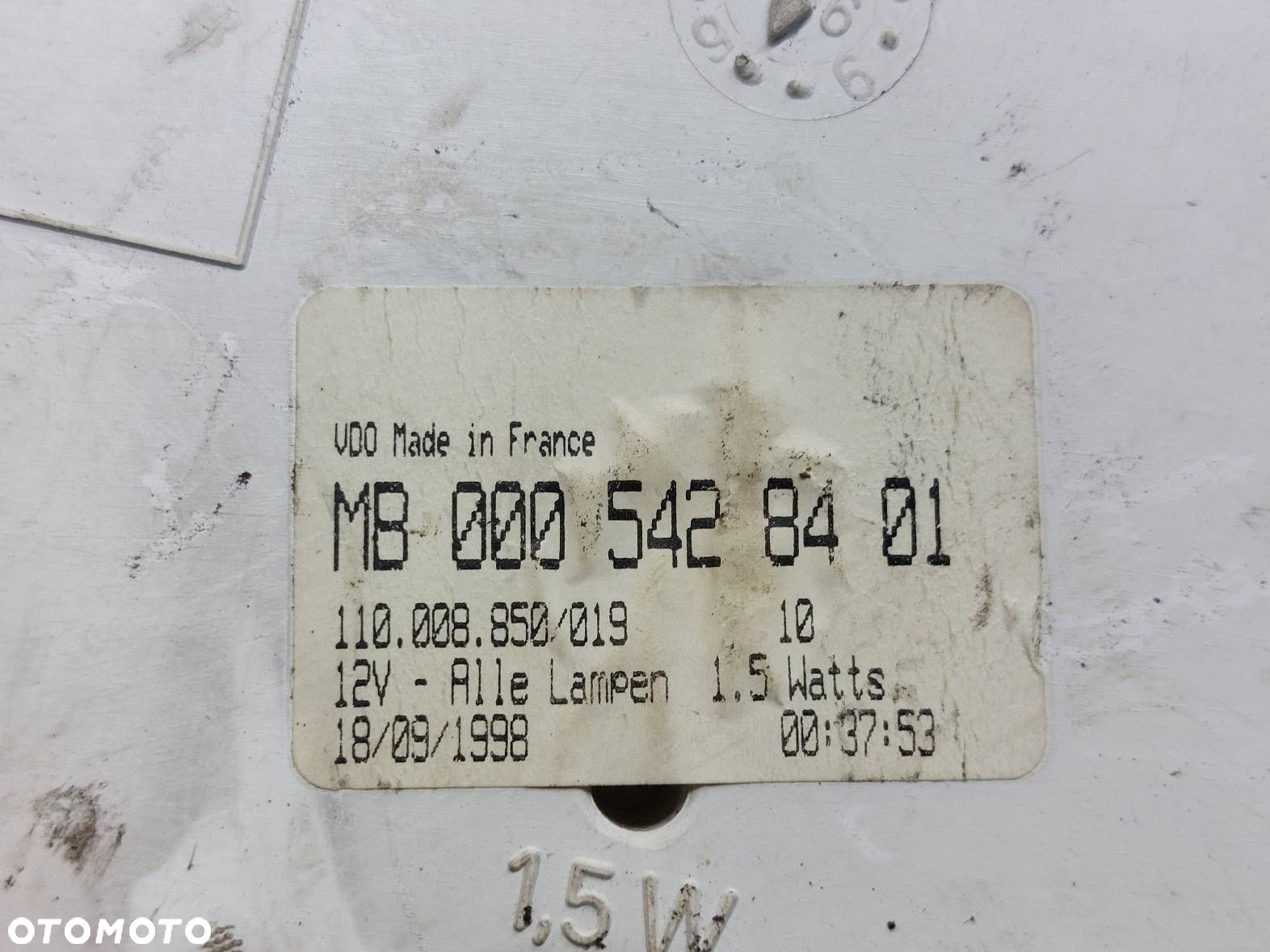 LICZNIK ZEGARY MERCEDES-BENZ VITO W638 2.3 D 0005428401 - 5