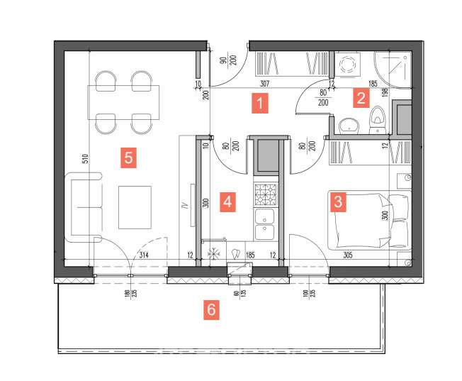 Nałęczowska | 2 pokoje | 32m2 | balkon 9m2 | 2028r