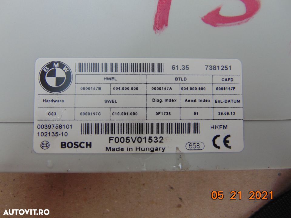 Modul haion BMW F34 GT seria 3 modul inchidere portbagaj dezmembrez bmw f34 2.0 - 2
