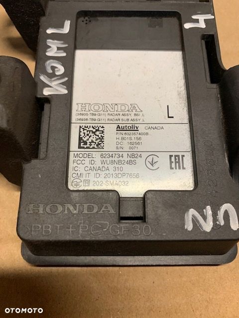 HONDA CIVIC IX RADAR CZUJNIK ASYSTENT MARTWEGO POLA LEWY KOMBI - 3