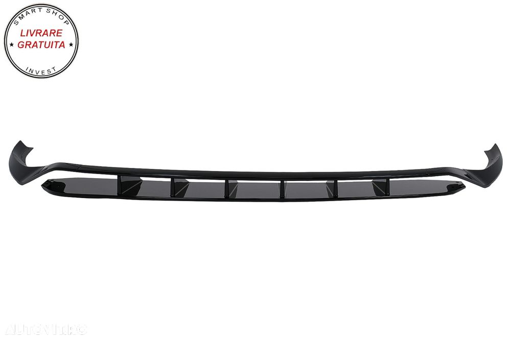 Extensie Bara Fata Lip Audi Q8 S-Line (2018-2023) Negru Lucios- livrare gratuita - 1
