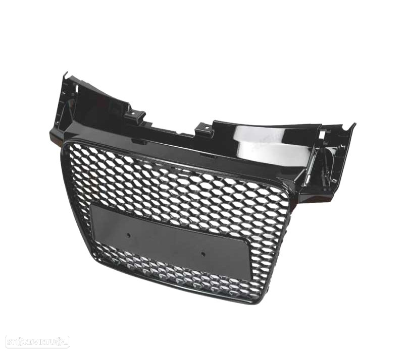 GRELHA DIANTEIRA AUDI TT 8J 06-14 LOOK RS PRETO BRILHANTE - 4