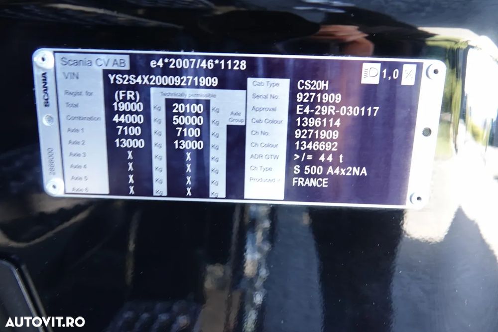 Scania S 500 / ADR  FL / RETARDER / I-PARK COOL / TV / ALLOY WHEELS / EURO 6 - 39