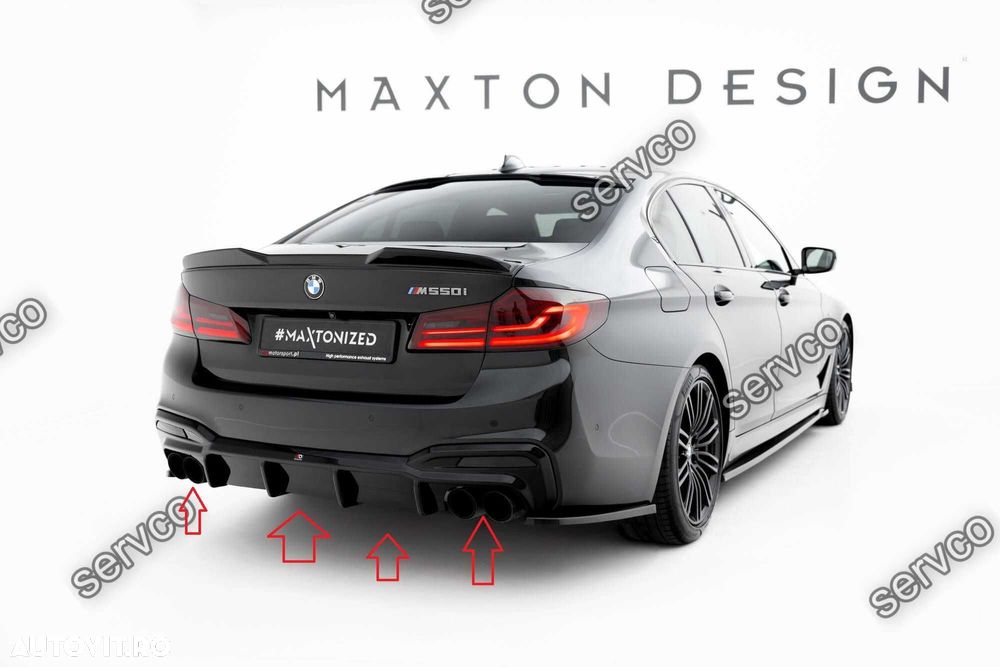 Difuzor bara spate Bmw Seria 5 G30 G31 M pachet M550i Sedan v10 Maxton - 2