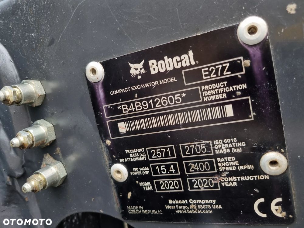 Bobcat E27Z Koparka Gąsienicowa 2,7 Tony jak Nowa Z Norwegii 2021r 1600mtg Kubota silnik - 6