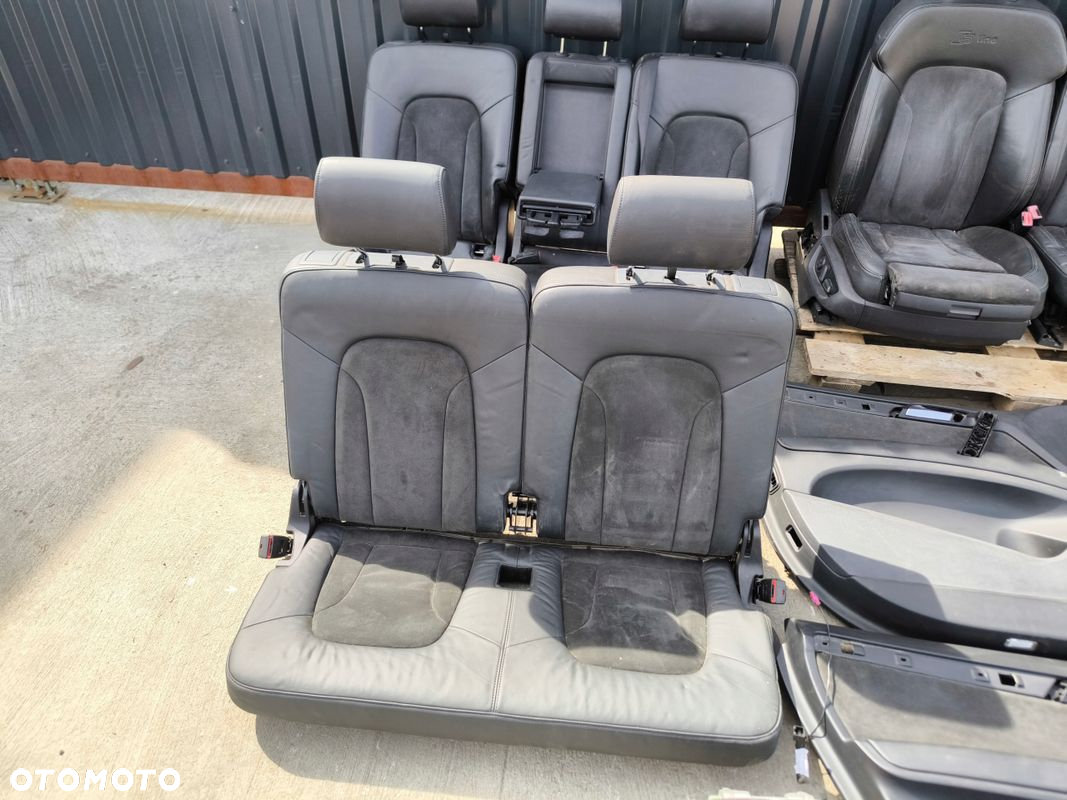 FOTEL FOTELE AUDI Q7 4L 7 OSÓB SKÓRA ALCANTARA S LINE BOSE KOMPLET - 4
