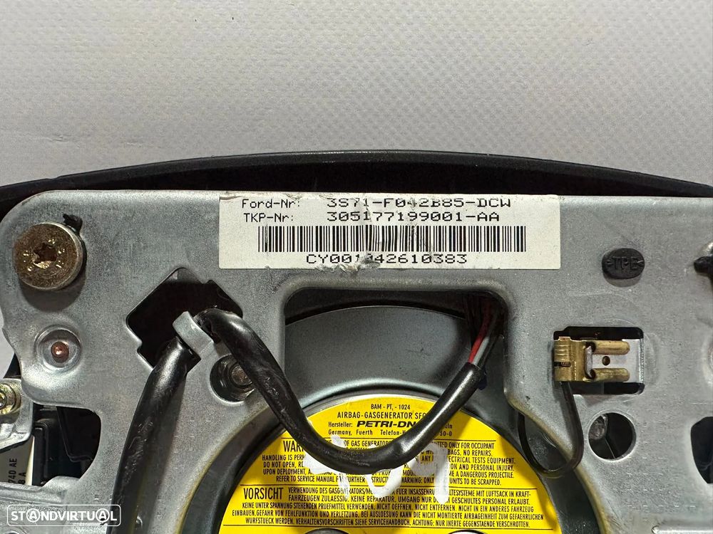 .Airbag Volante Guiador Original Ford Mondeo MK3 3S71F042B85DCW 2000 - 2007 - 7