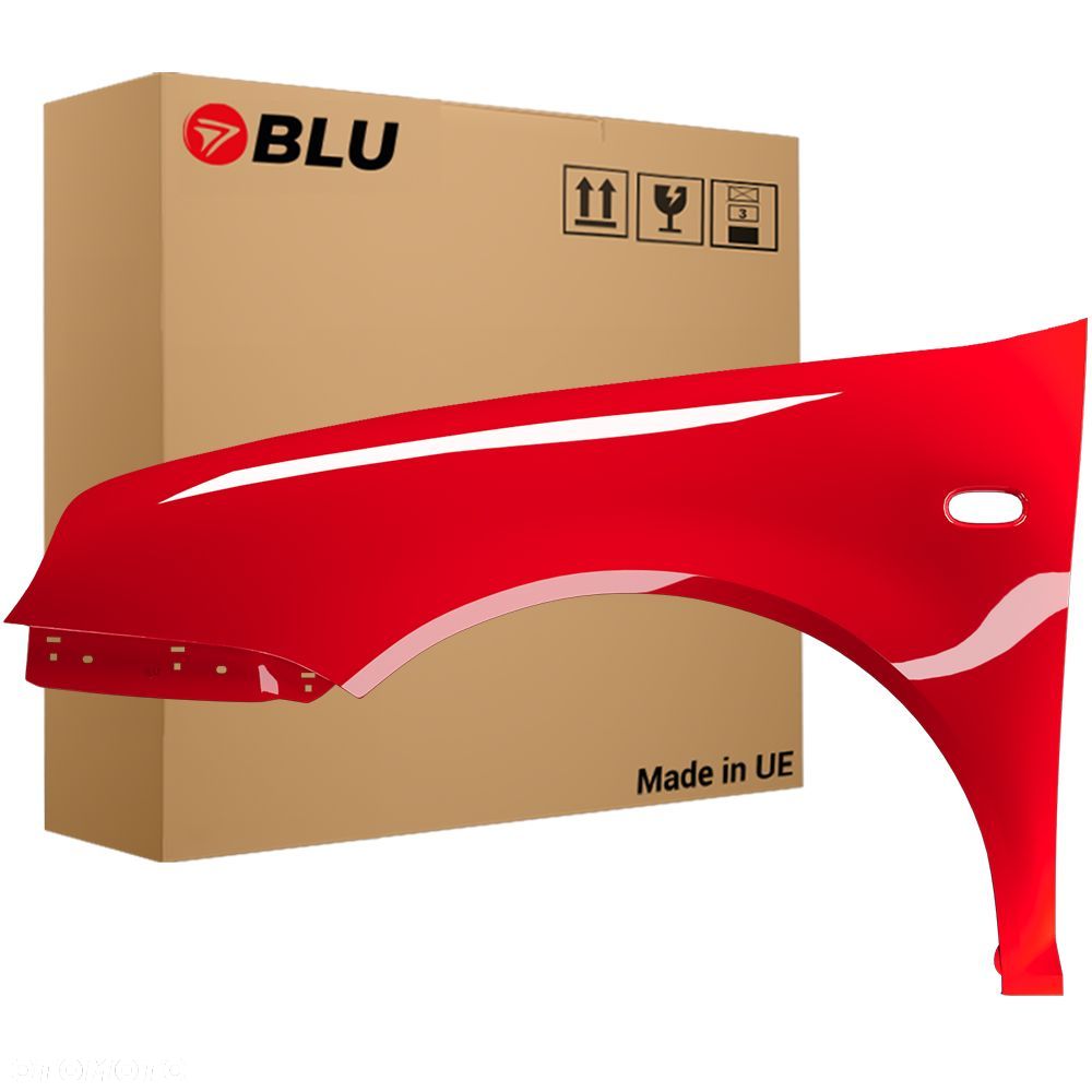 BLU Błotnik VW GOLF IV 4 LP3G lewy czerwony 97-06 przód ocynk FlashRot - 1