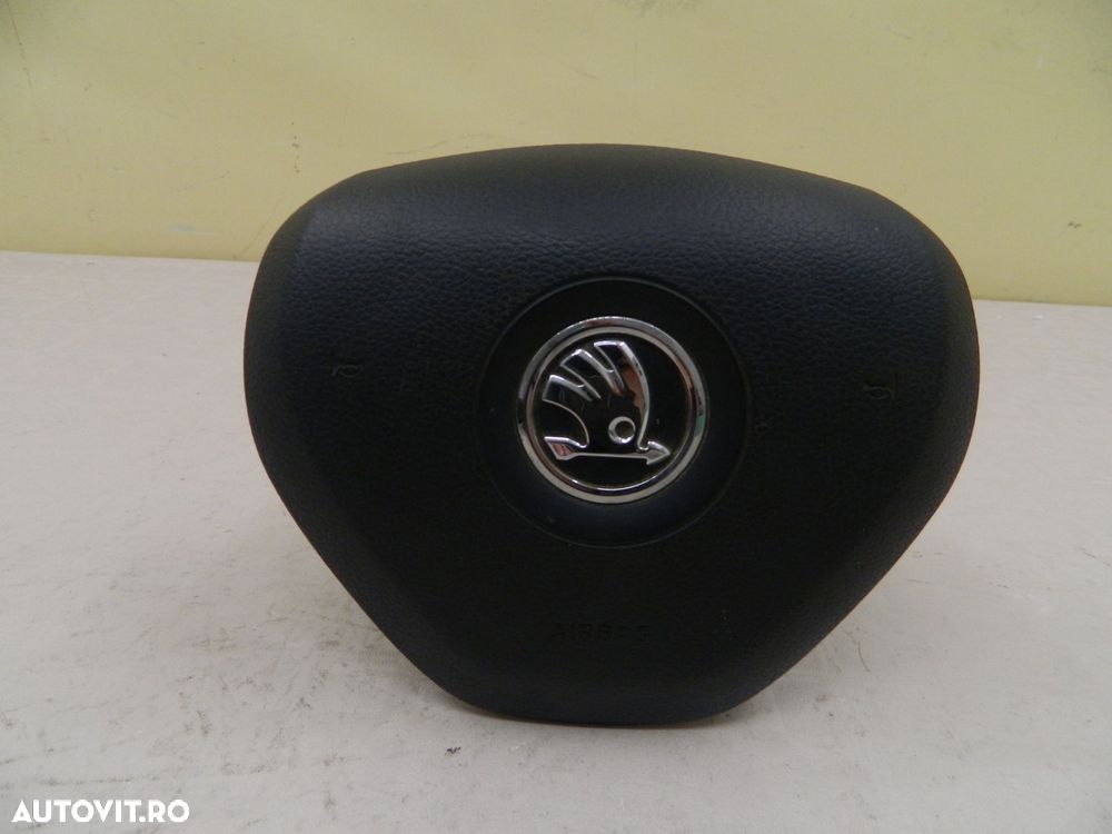 Airbag volan Skoda Octavia 3 / Rapid / Fabia 3 / Superb 2 facelift / Superb 3 / Scala, 2012, 2013, 2014, 2015, 2016, 2017, 2018, 2019, cod origine 5E0880201. - 1