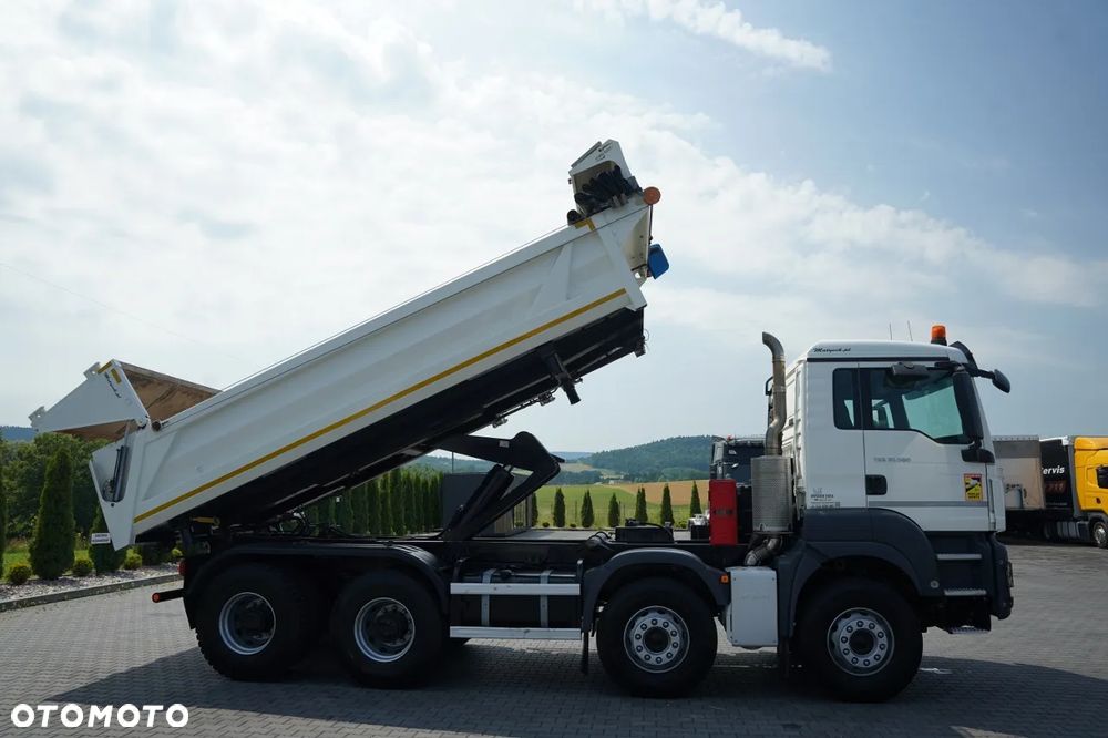 MAN TGS 35.500 / 8X4 / WYWROTKA 2 STR / HYDROKLAPA / HYDROBURTA  BORDMATIC / PLANDEKA ELEKTRYCZNA /  AUTOMAT / EURO 6 - 5