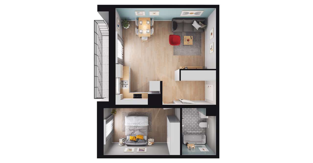 2-pokojowe mieszkanie 50m2 + balkon Bez Prowizji - Pełny obrazek: 2/23