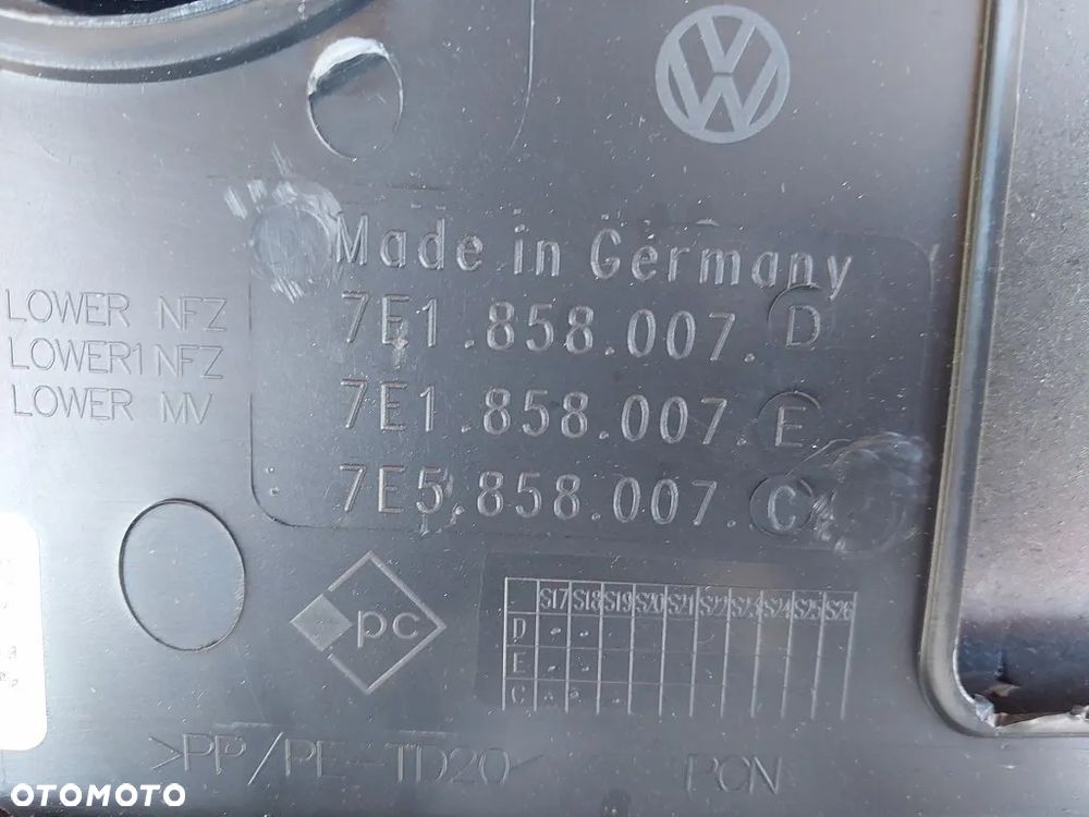 schowek konsoli pasażera vw multivan caravelle t6 2017r 7e1858007d - 5