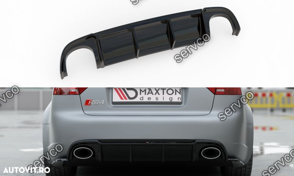 Difuzor bara spate Audi A4 RS4 B7 Sedan 2006-2008 v12 Maxton Design - 2